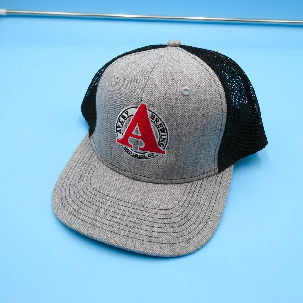 Avery‎ Brewing Hat Mens One Size Gray Snapback Trucker Cap Bar Boulder Pub New